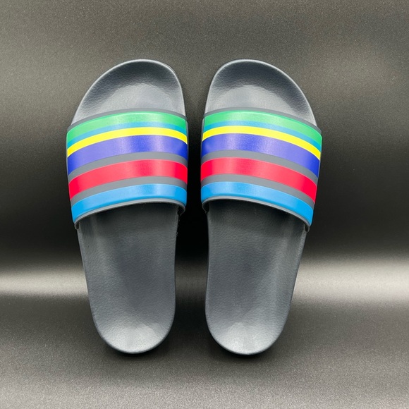 Pail Smith Men’s Multicolor Black Sole Sports Strip Slide Sandals Size S M L XL main image 5